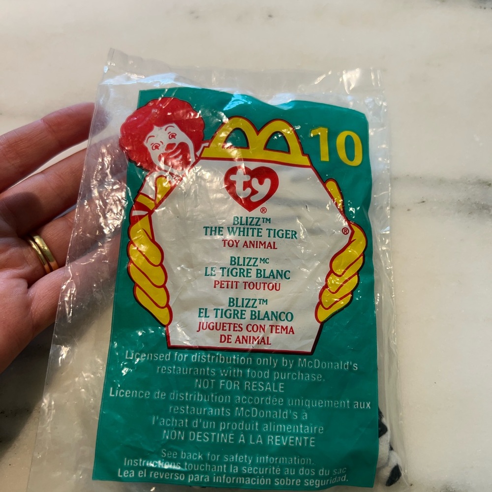 Ty Blizz White Tiger Party Favor